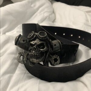 Rare Vintage SSC buckle on Armani Exchange leather Belt